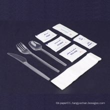 Professional eco friendly reusable clear PS plastic cutlery